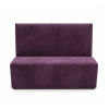 Banquette velours avec rayures prune