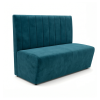 Banquette en velours bleu canard
