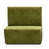Banquette velours avec rayures vert olive