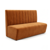 Banquette en velours Cognac