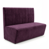 Banquette en velours prune