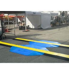 Passe câble 3 canaux avec 2 rampes PMR
