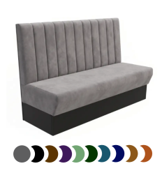 Banquette avec socle en velours plusieurs coloris