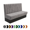 Banquette avec socle en velours plusieurs coloris