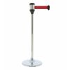 Poteau de guidage chrome sangle rouge 50 mm