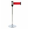 Poteau de guidage chrome sangle rouge 100 mm