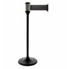 Poteau de guidage noir sangle noire 100 mm
