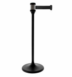 Poteau de guidage noir sangle noire 50 mm