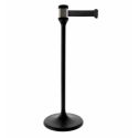 Photo : Poteau de file d'attente à sangle​ tulipe Noir - 3 m - Noir - 50 mm