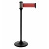 Poteau de guidage noir sangle rouge 100 mm