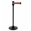 Poteau de guidage noir sangle rouge 50 mm