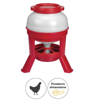 Distributeur de graines pour poules 20 L Distributeur de graines pour poules 20 L