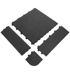 Bordures noires pour dalles caoutchouc nbr