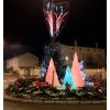 Sapin de Noël décoration lumineuse rond point