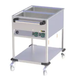 Chariot bain marie 2 cuves