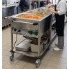 Mise en situation du chariot bain marie 2 cuves