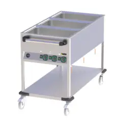 Chariot bain marie 3 cuves