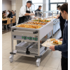 Mise en situation du chariot bain marie 3 cuves