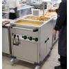 Mise en scène du chariot bain marie avec réserve chauffante