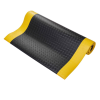 Rouleau revetement de sol noir et jaune antifatigue