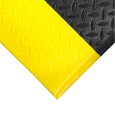 Tapis confort diamant noir et jaune