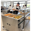 Mise en scène chariot bain marie réserve chauffante 3 cuves