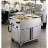 Mise en situation du chariot bain marie avec réserve