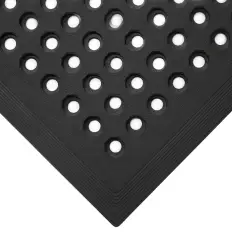 Tapis en caoutchouc perforé pour atelier humide