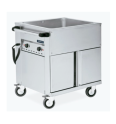 Chariot bain marie 3 bacs et réserve chaude