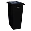 Corbeille de tri sélectif coloris noir avec insert à clapets