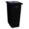 Corbeille de tri sélectif coloris noir avec insert fente