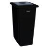 Corbeille de tri sélectif coloris noir avec insert rond