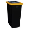 Corbeille de tri sélectif coloris jaune avec insert à clapets