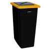 Corbeille de tri sélectif coloris jaune avec insert fente