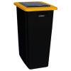 Corbeille de tri sélectif coloris jaune avec insert trappe