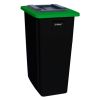 Corbeille de tri sélectif coloris vert avec insert à clapets