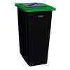 Corbeille de tri sélectif coloris vert avec insert fente