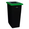 Corbeille de tri sélectif coloris vert avec insert rectangulaire