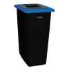 Corbeille de tri sélectif coloris bleu avec insert rectangulaire