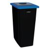 Corbeille de tri sélectif coloris bleu avec insert rond
