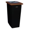Corbeille de tri sélectif coloris marron avec insert fente