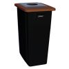 Corbeille de tri sélectif coloris marron avec insert rond