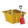 Bac à Sel ou Sable Standard Jaune en position fermée (pelle non incluse) - Contenance 100 L