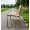 Banc Public extérieur en Bois et Fonte de 180 cm