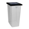 Corbeille de tri sélectif cuve transparente coloris noir avec insert trappe