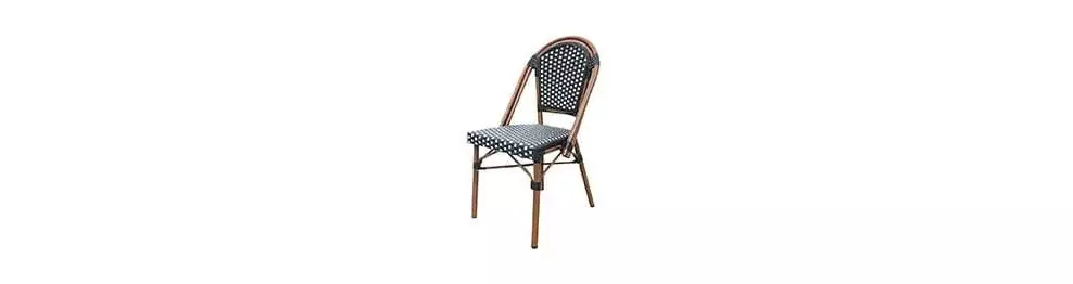 Chaise bistrot parisien extérieur en rotin synthétique