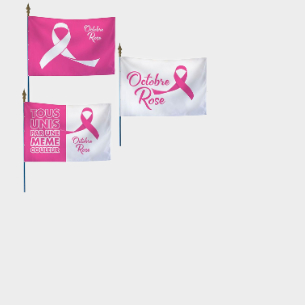 Drapeaux Octobre Rose